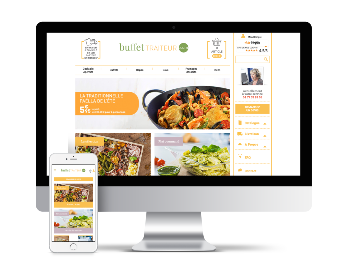 Développement du site Internet de Buffet Traiteur sous V5Pro - DIAGRAM