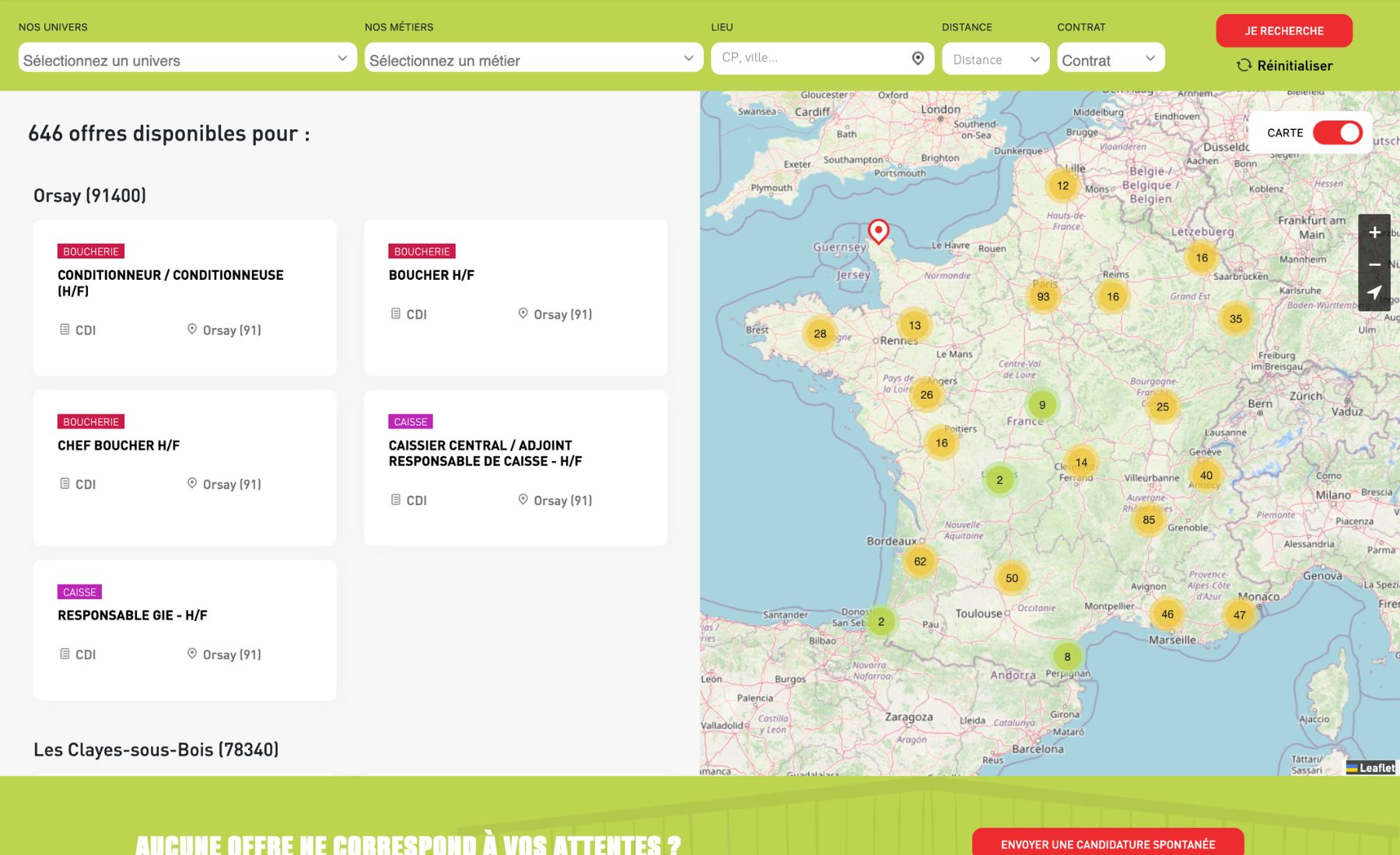 création de site pour le recutement