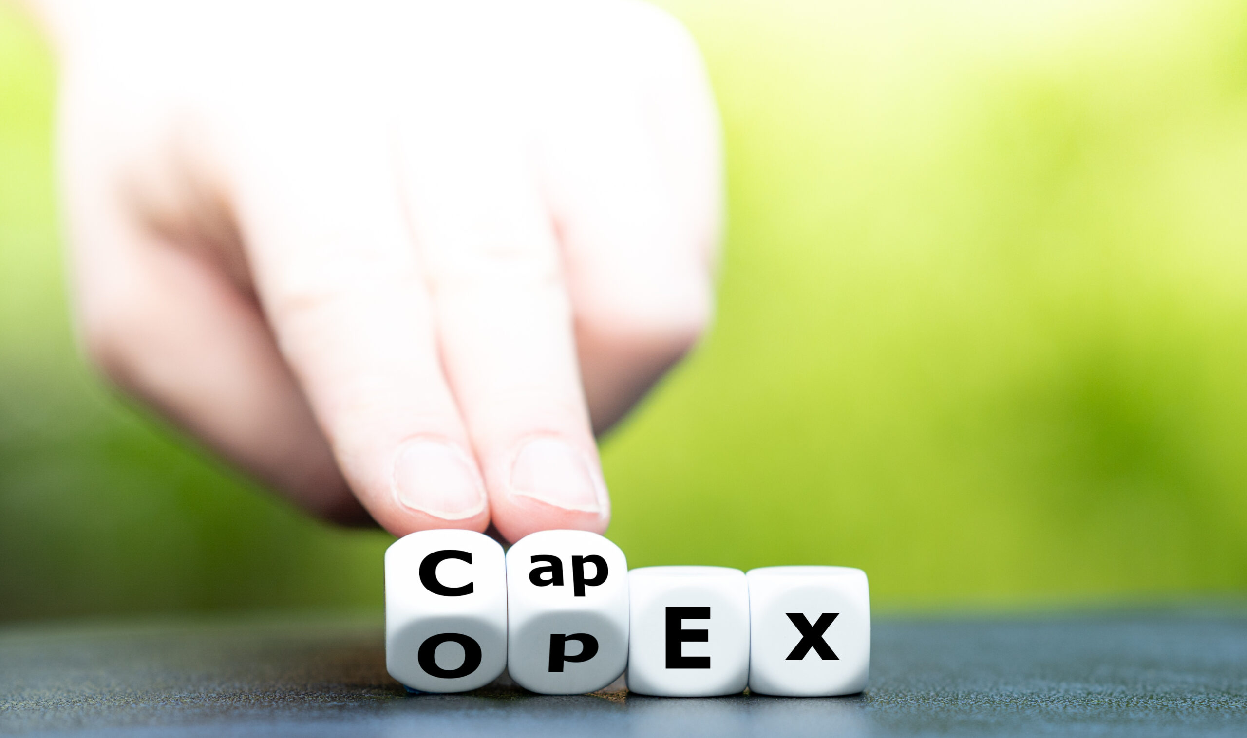 dice for the expressions capex (capital expenditures) and opex (operating expenditures) which are two categories of business expenses.